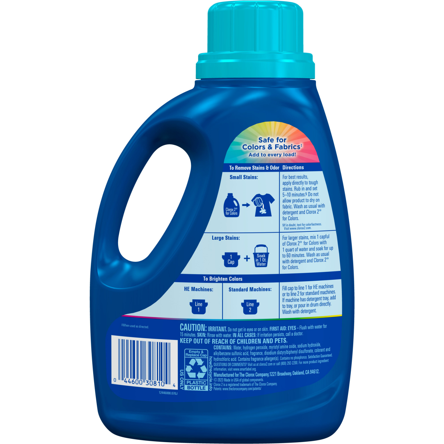 slide 2 of 8, Clorox 2 Laundry Stain Remover and Color Booster, Clean Linen, 66 Ounces, 66 fl oz