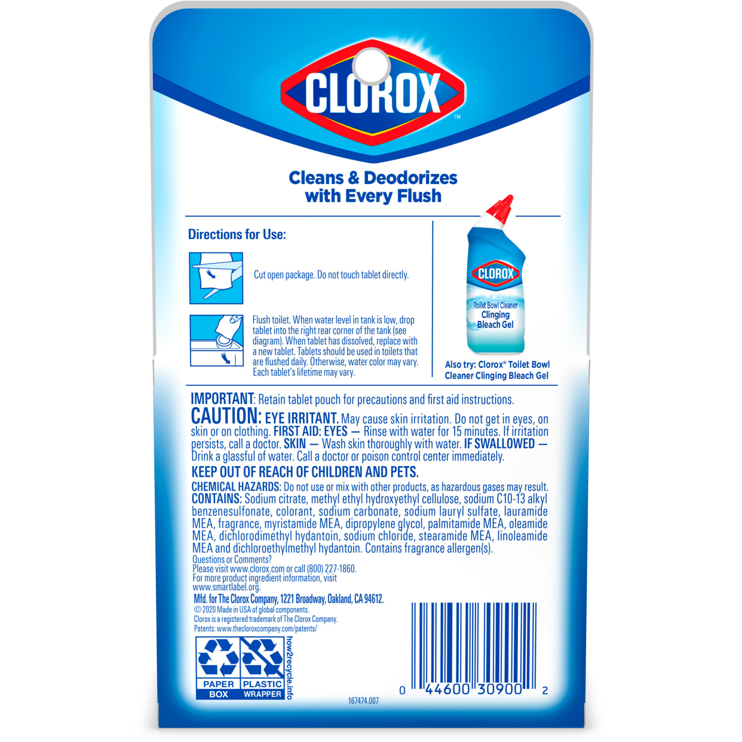 slide 2 of 8, Clorox 2 Pack Beach & Blue Ultra Clean Rain Clean Toilet Tablets 2 Tablets 2.47 oz ea, 2 ct