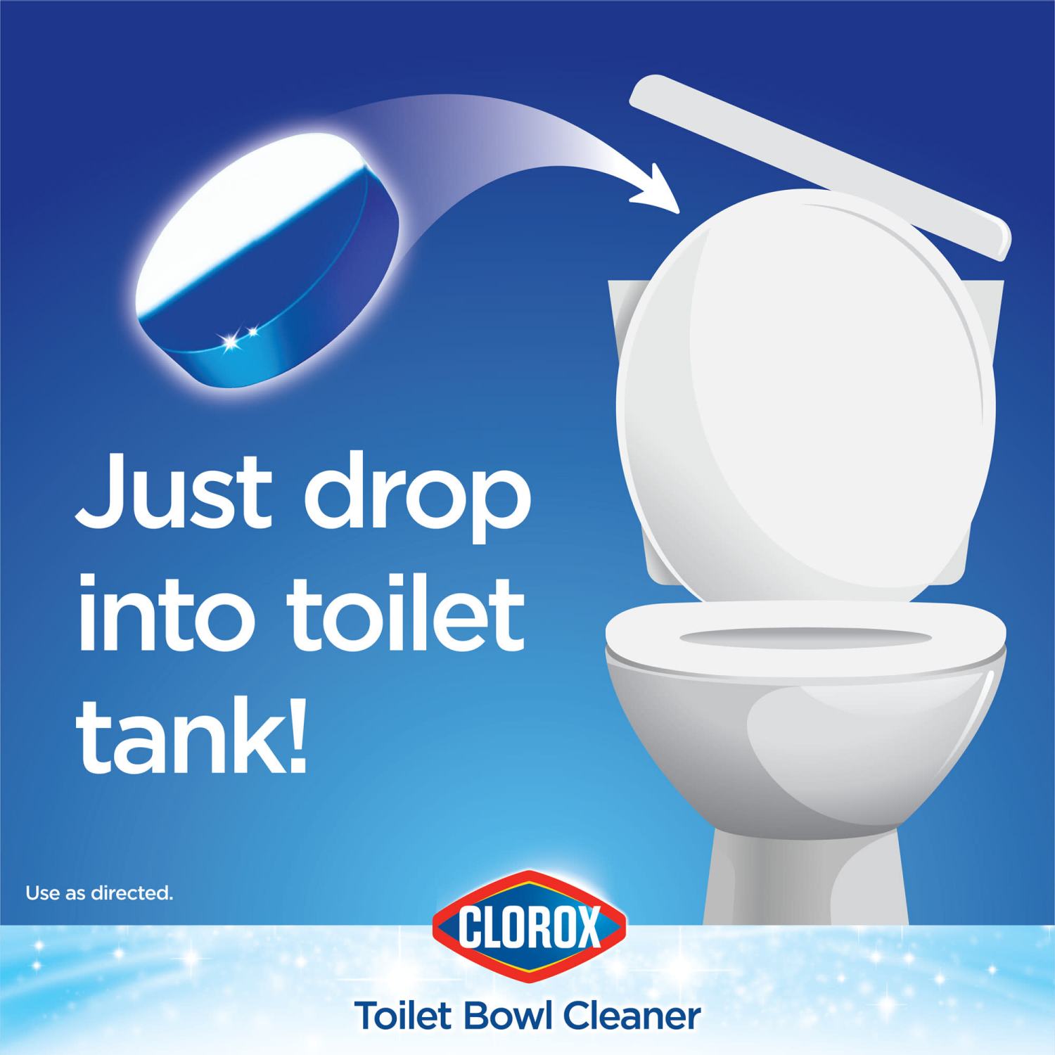 slide 4 of 8, Clorox 2 Pack Beach & Blue Ultra Clean Rain Clean Toilet Tablets 2 Tablets 2.47 oz ea, 2 ct