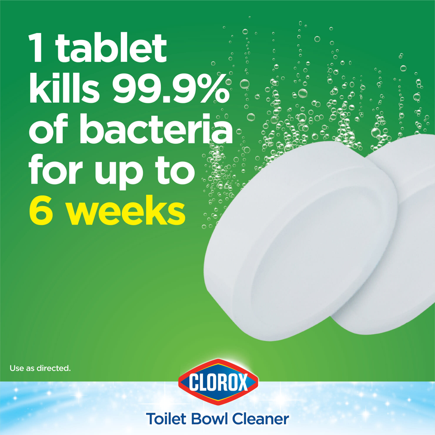 slide 3 of 7, Clorox 4 Pack Bleach Ultra Clean Toilet Tablets 4 ea, 4 ct
