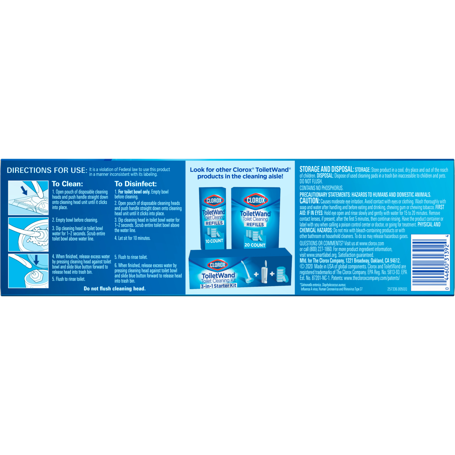 slide 5 of 8, Clorox ToiletWand Disinfecting Refills Rainforest Rush Disposable Wand Heads, 10 ct