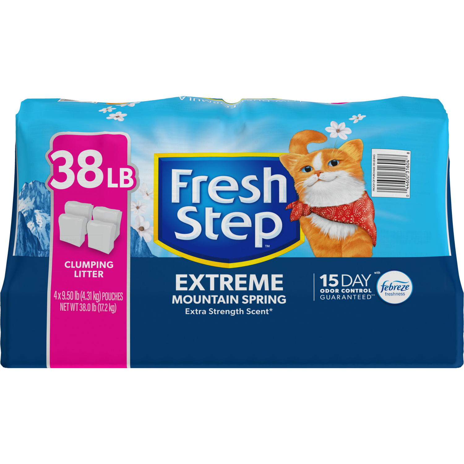 slide 2 of 8, Fresh Step Extreme Febreze Freshness Clumping Cat Litter, 4 ct