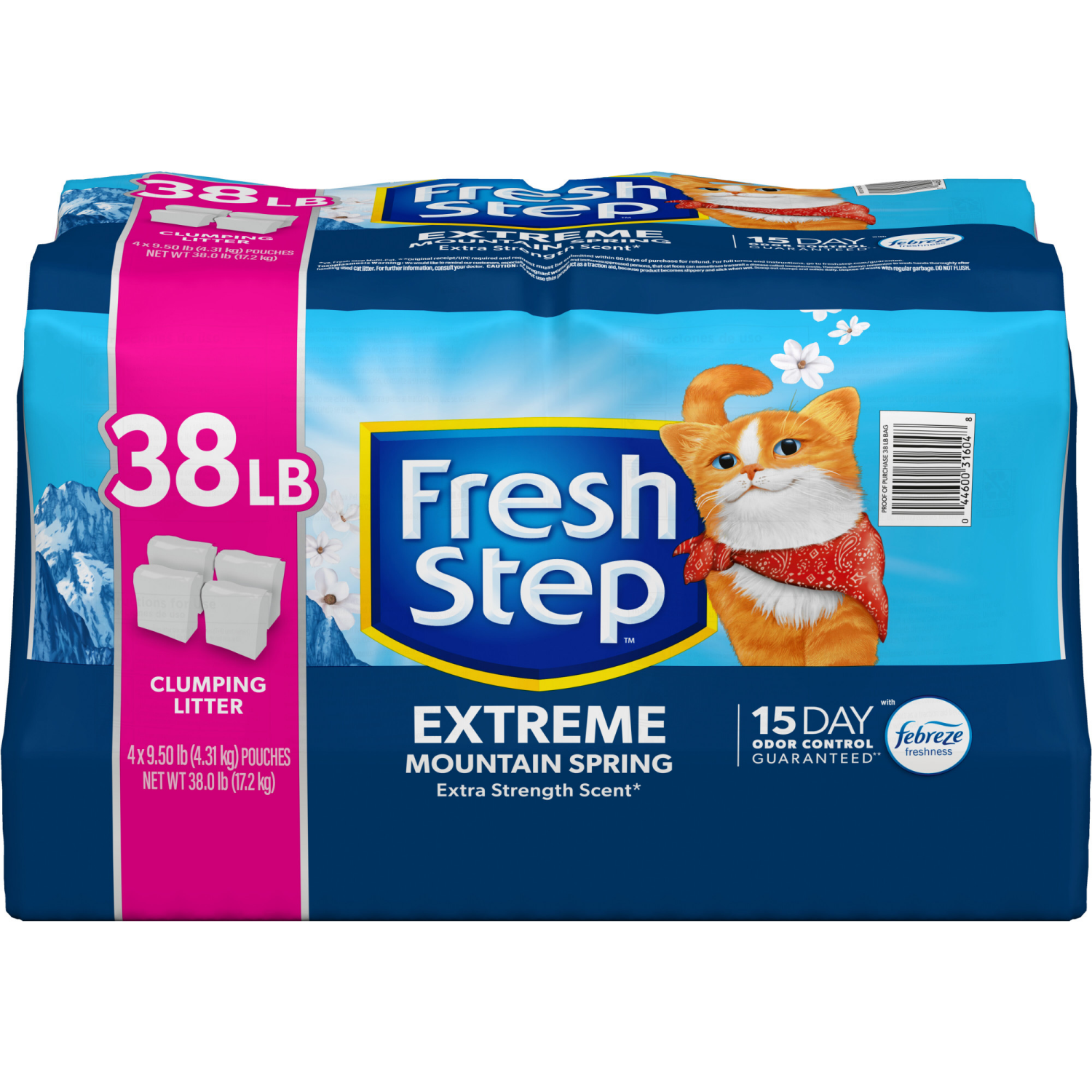 slide 6 of 8, Fresh Step Extreme Febreze Freshness Clumping Cat Litter, 4 ct