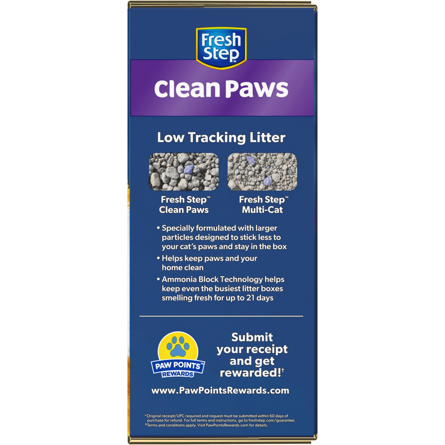 slide 3 of 8, Fresh Step Clean Paws Multi-Cat Scented Litter with Febreze Clumping Cat Litter, 22.5 lb