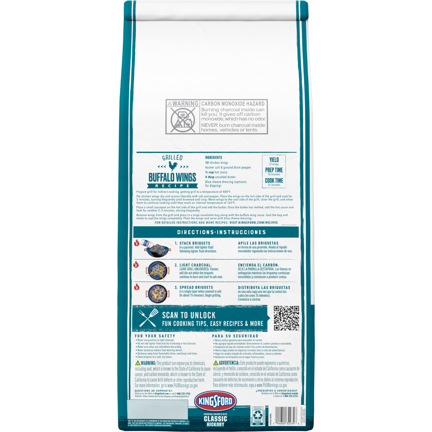 slide 2 of 8, Kingsford Hickory Charcoal Briquettes, BBQ Charcoal for Grilling, 16 Pounds, 16 lb