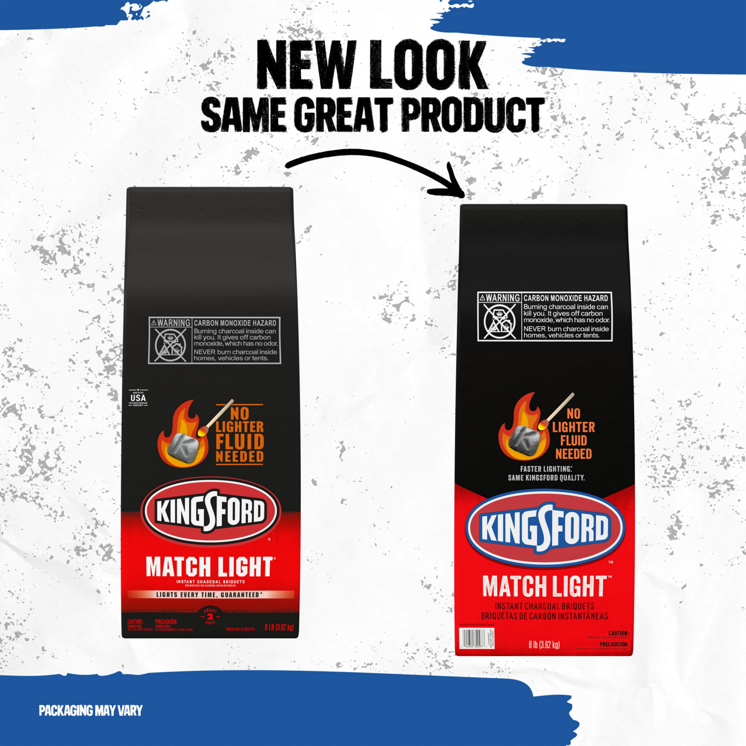 slide 7 of 8, Kingsford Match Light Instant Charcoal Briquettes BBQ Charcoal, 8 lb