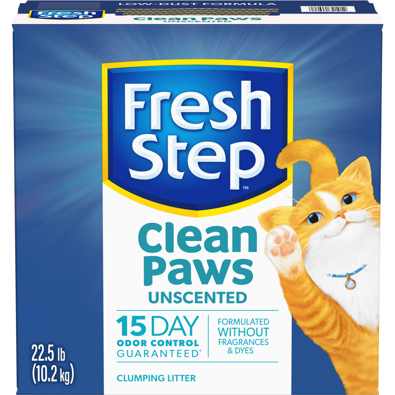 slide 6 of 8, Fresh Step Clean Paws™ Simply Unscented Clumping Cat Litter – 22.5 Pounds, 22.5 lb