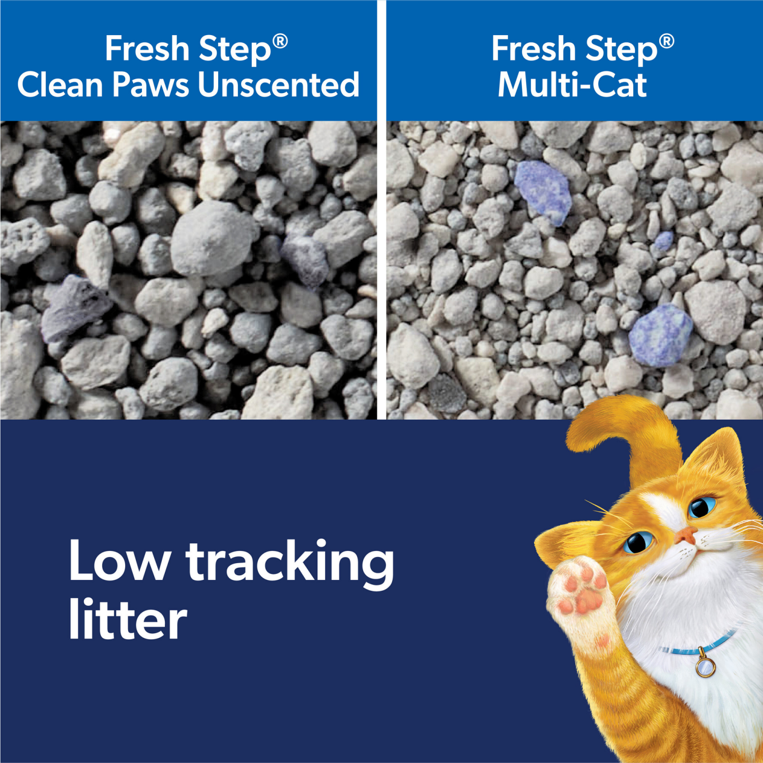 slide 8 of 8, Fresh Step Clean Paws™ Simply Unscented Clumping Cat Litter – 22.5 Pounds, 22.5 lb