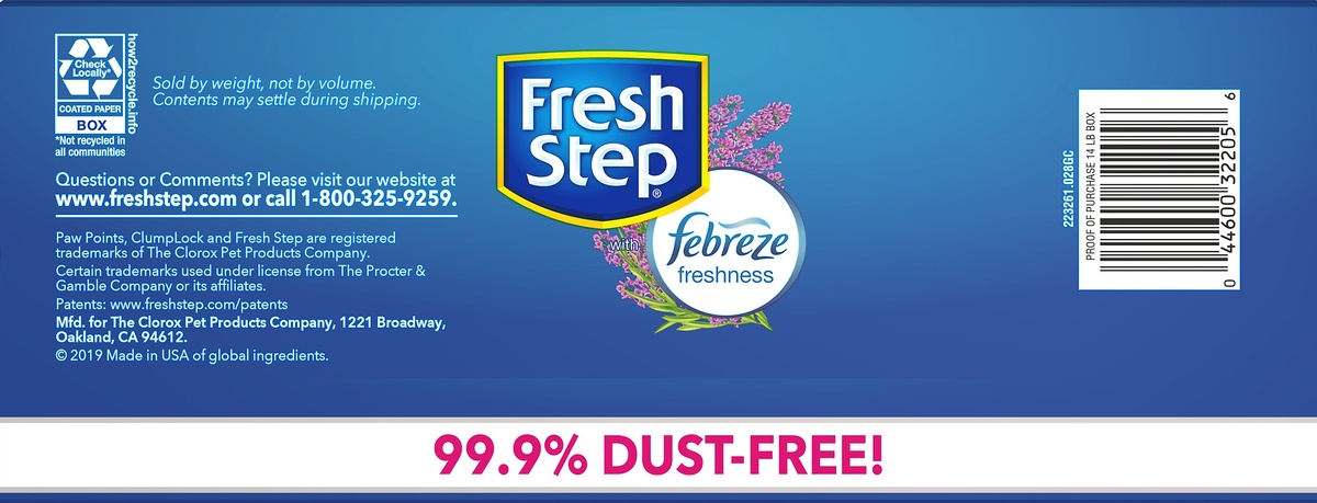 slide 4 of 6, Fresh Step Extreme Mediterranean Lavender Scented Clumping Cat Litter with the Power of Febreze, 14 lb