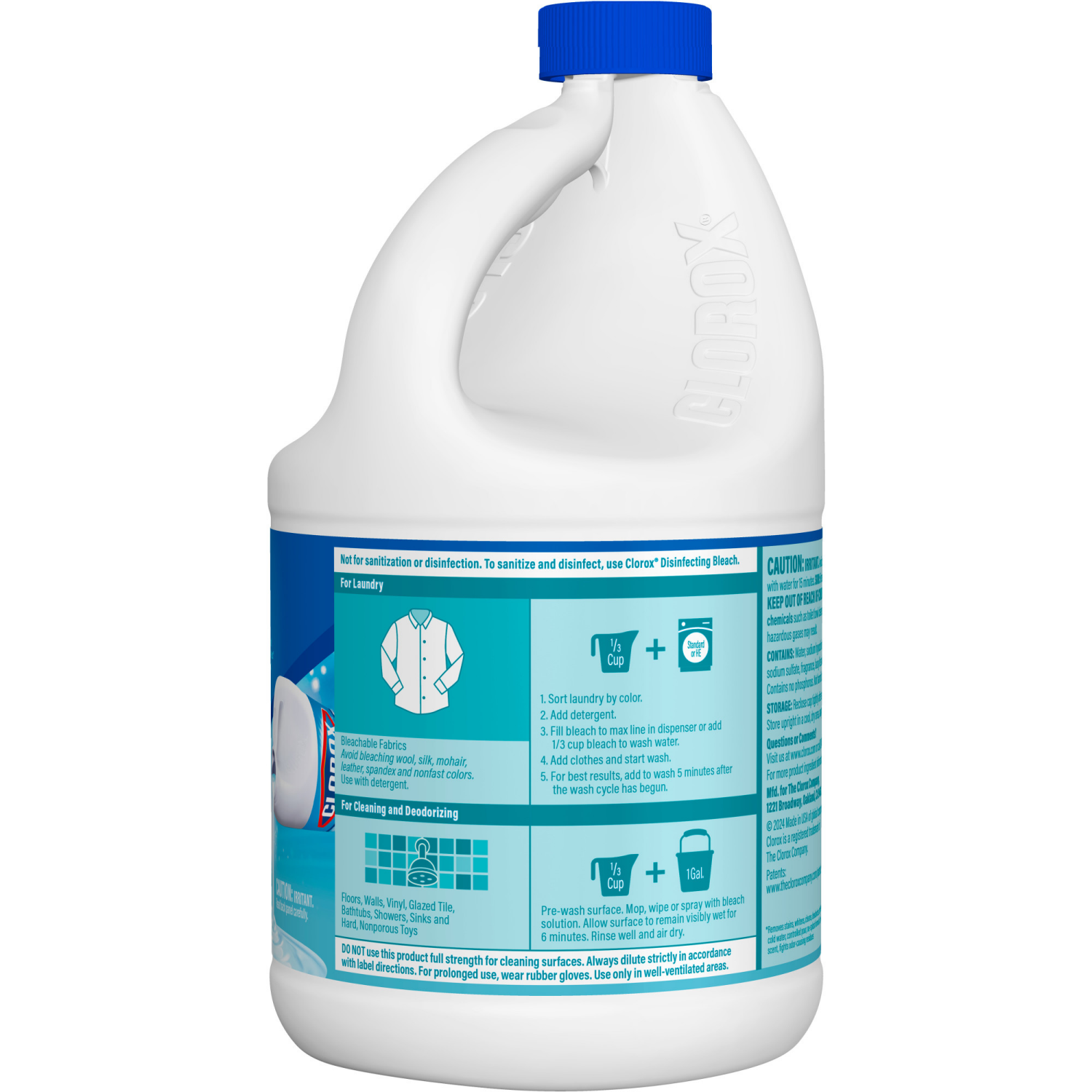 slide 3 of 8, Clorox Splash-Less Clean Linen Bleach, 2.41 qt