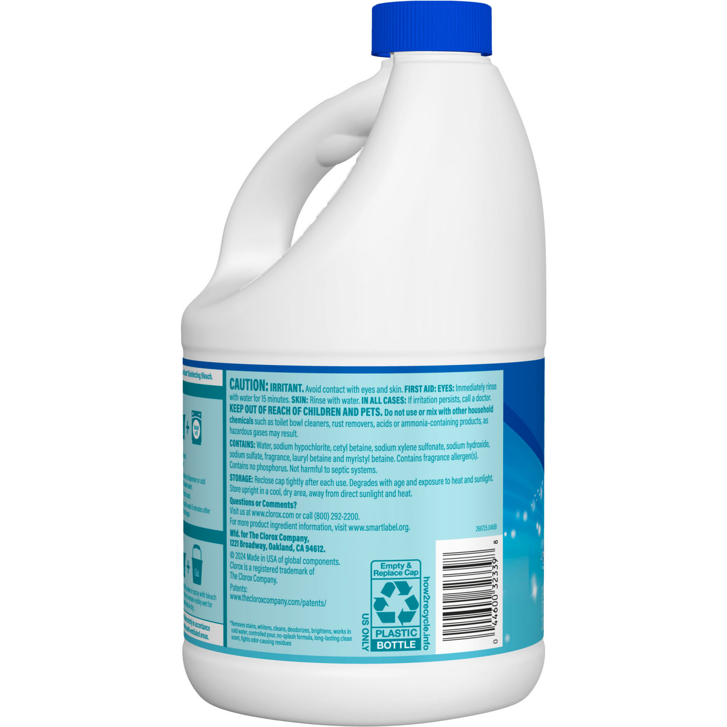 slide 5 of 8, Clorox Splash-Less Clean Linen Bleach, 2.41 qt