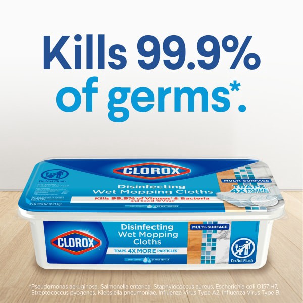 slide 28 of 29, Clorox Rain Clean Scent Bleach Free Disinfecting Wet Mopping Pad Refills, 24 ct
