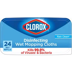 Clorox Rain Clean Scent Bleach Free Disinfecting Wet Mopping Pad Refills