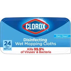 Clorox Rain Clean Scent Bleach Free Disinfecting Wet Mopping Pad Refills