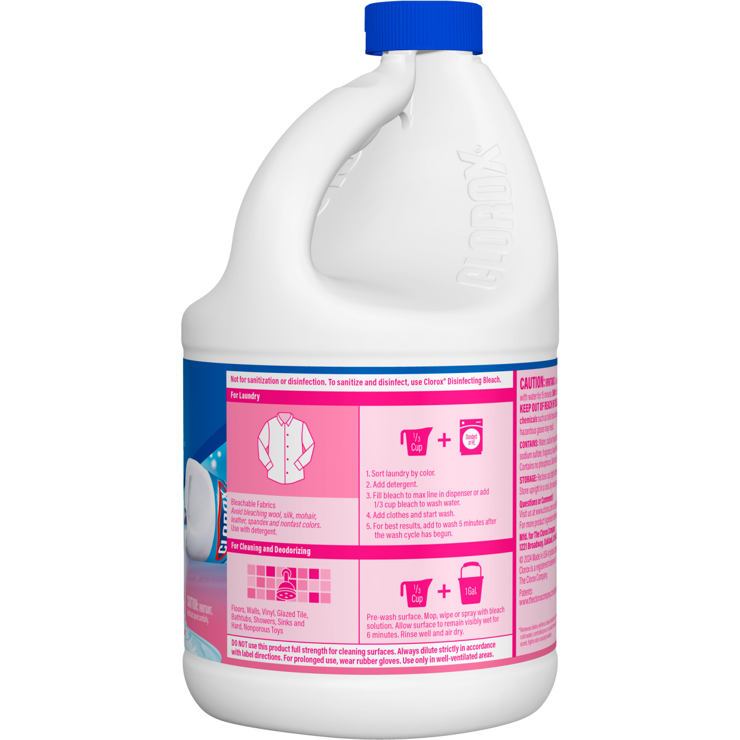 slide 3 of 8, Clorox Splash-Less Fresh Meadow Bleach, 2.41 qt