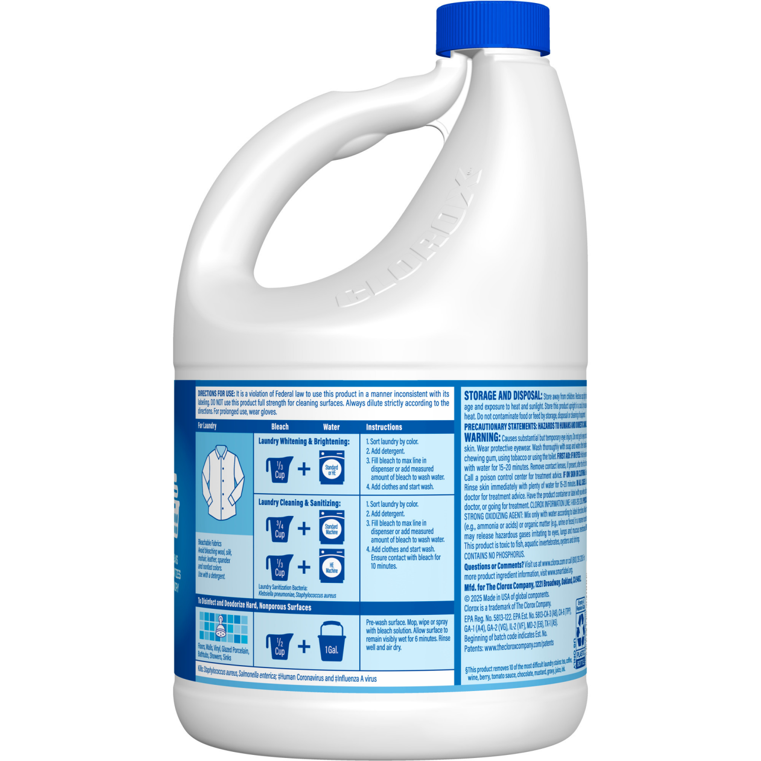 slide 2 of 8, Clorox Splash-Less Regular Bleach, 117 fl oz
