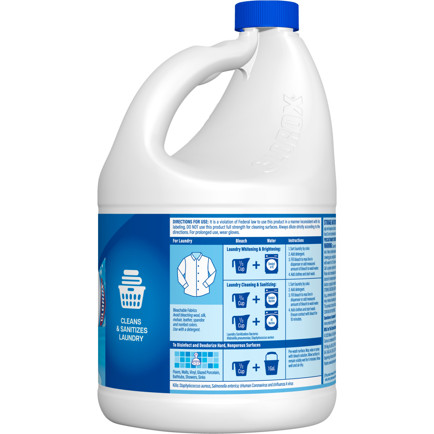 slide 3 of 8, Clorox Splash-Less Regular Bleach, 117 fl oz