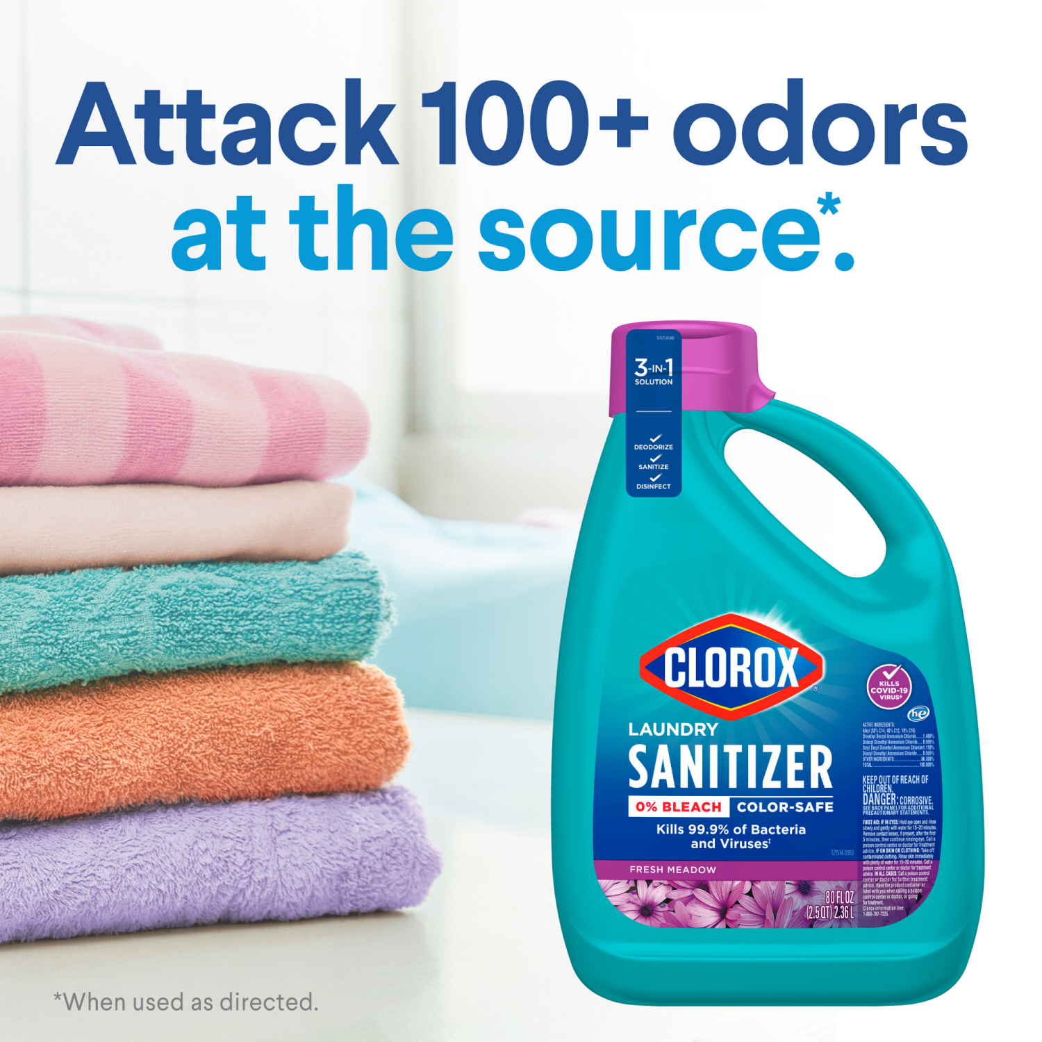 slide 6 of 8, Clorox Laundry Sanitizer, 42 fl oz