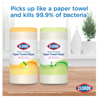 slide 11 of 29, Clorox Multi-Purpose Paper Towel Wipes, Jasmine Scent, 75 ct