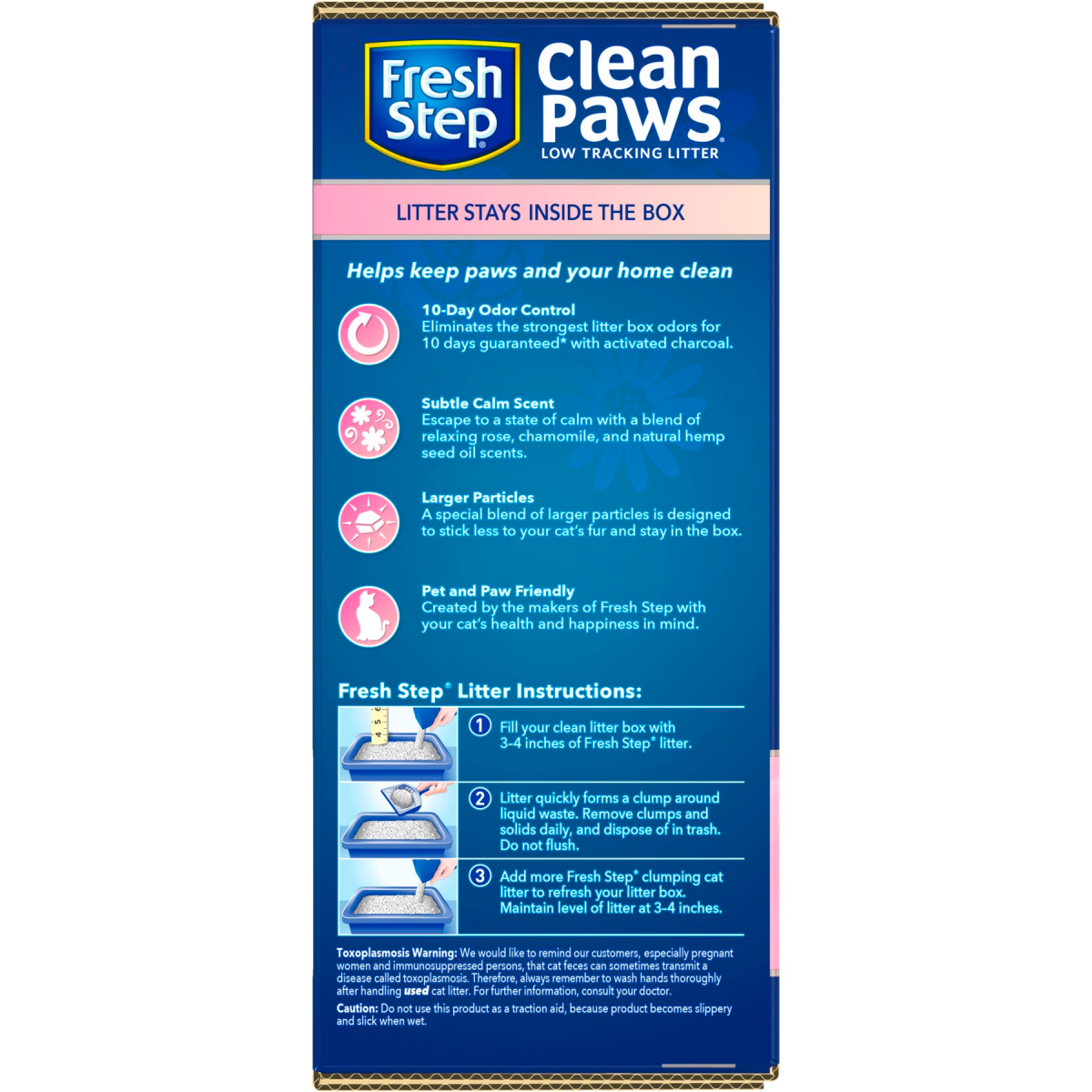 slide 25 of 29, Fresh Step Clean Paws Calm Clumping Cat Litter 22.5 lb Box, 22.5 lb