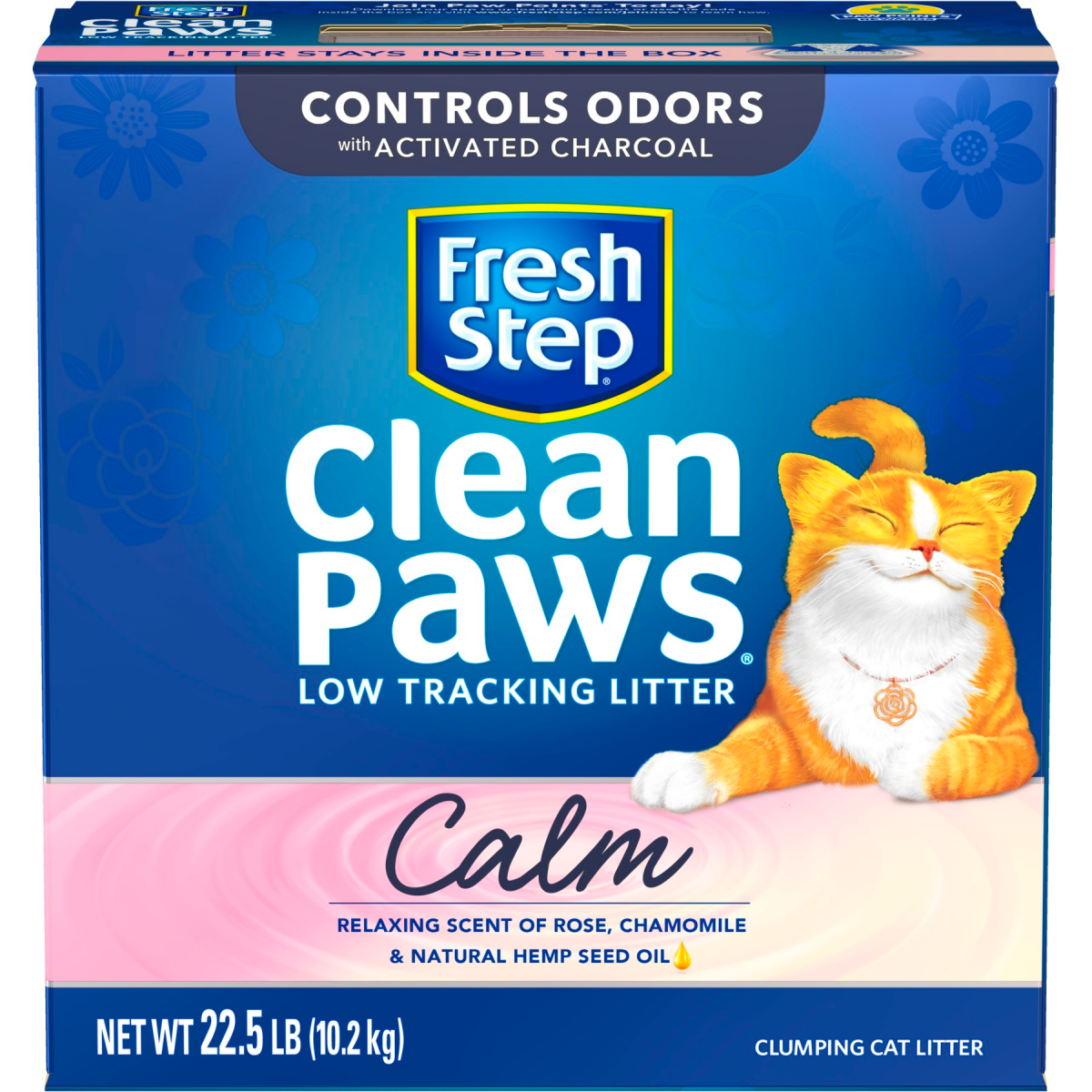 slide 1 of 29, Fresh Step Clean Paws Calm Clumping Cat Litter 22.5 lb Box, 22.5 lb