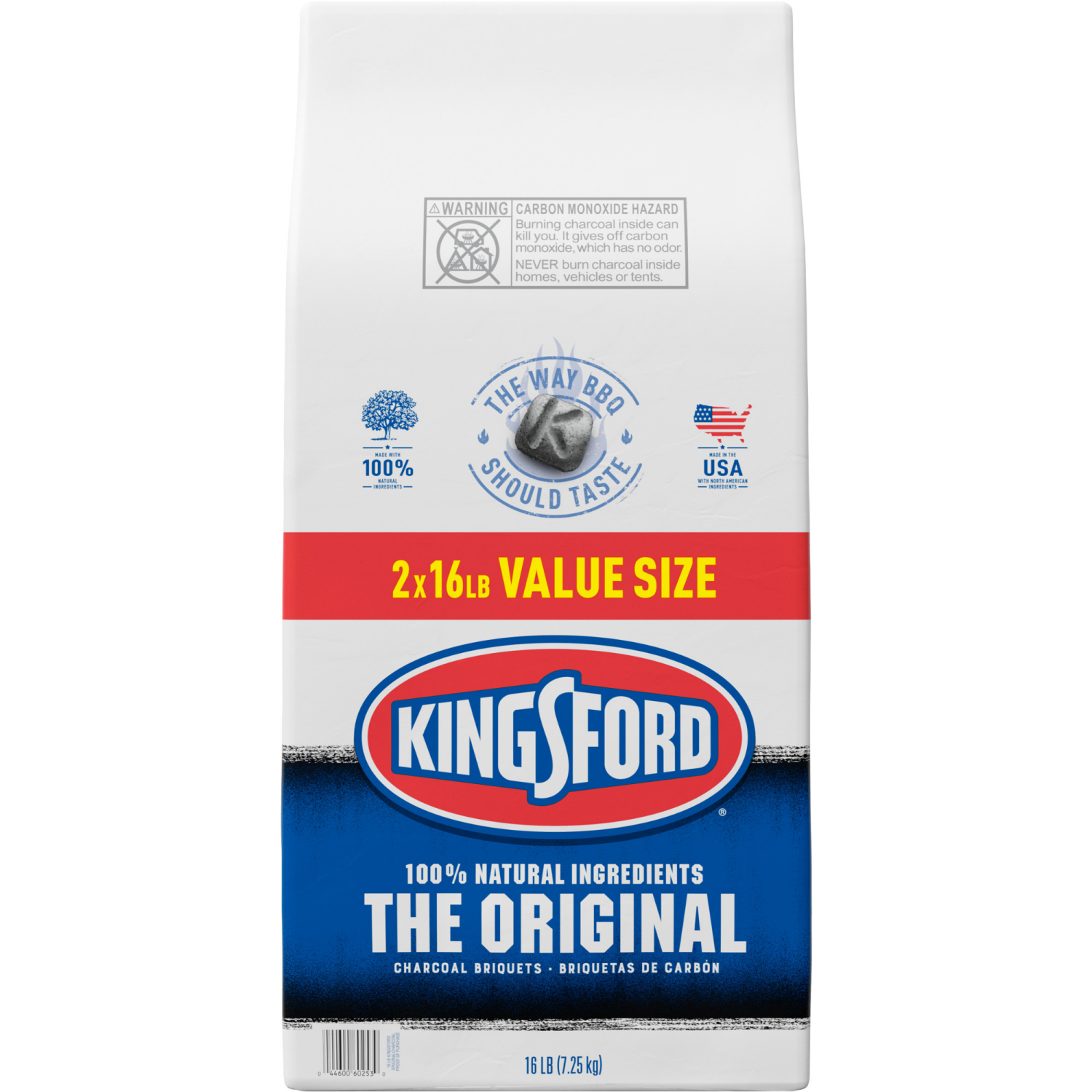 slide 6 of 8, Kingsford Original Charcoal Briquettes, BBQ Charcoal for Grilling, 16 Pounds Each, Pack of 2, 2 ct