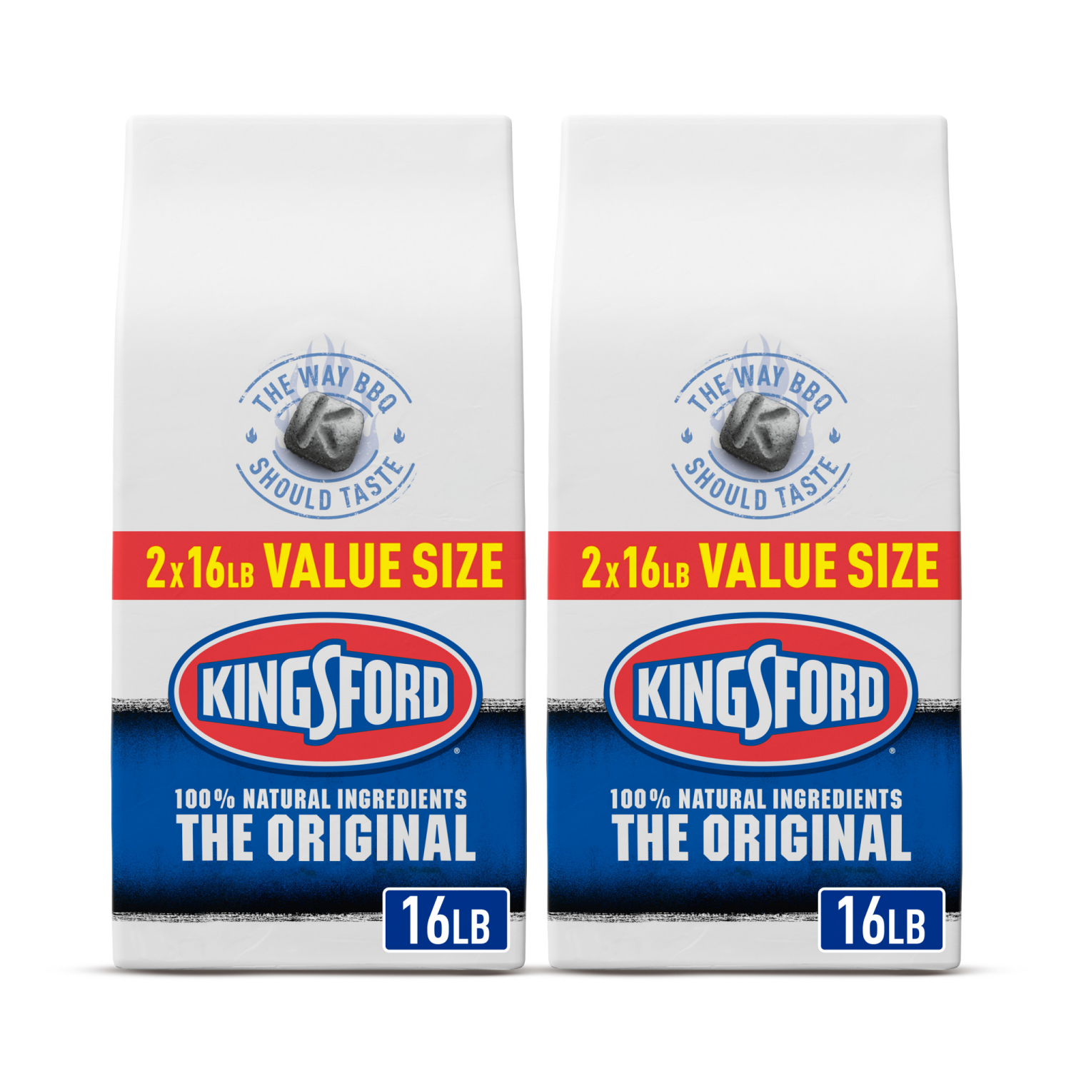 slide 1 of 8, Kingsford Original Charcoal Briquettes, BBQ Charcoal for Grilling, 16 Pounds Each, Pack of 2, 2 ct