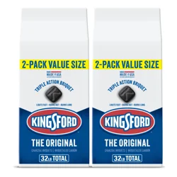 Kingsford Original Charcoal Briquettes, BBQ Charcoal for Grilling, 16 Pounds Each, Pack of 2