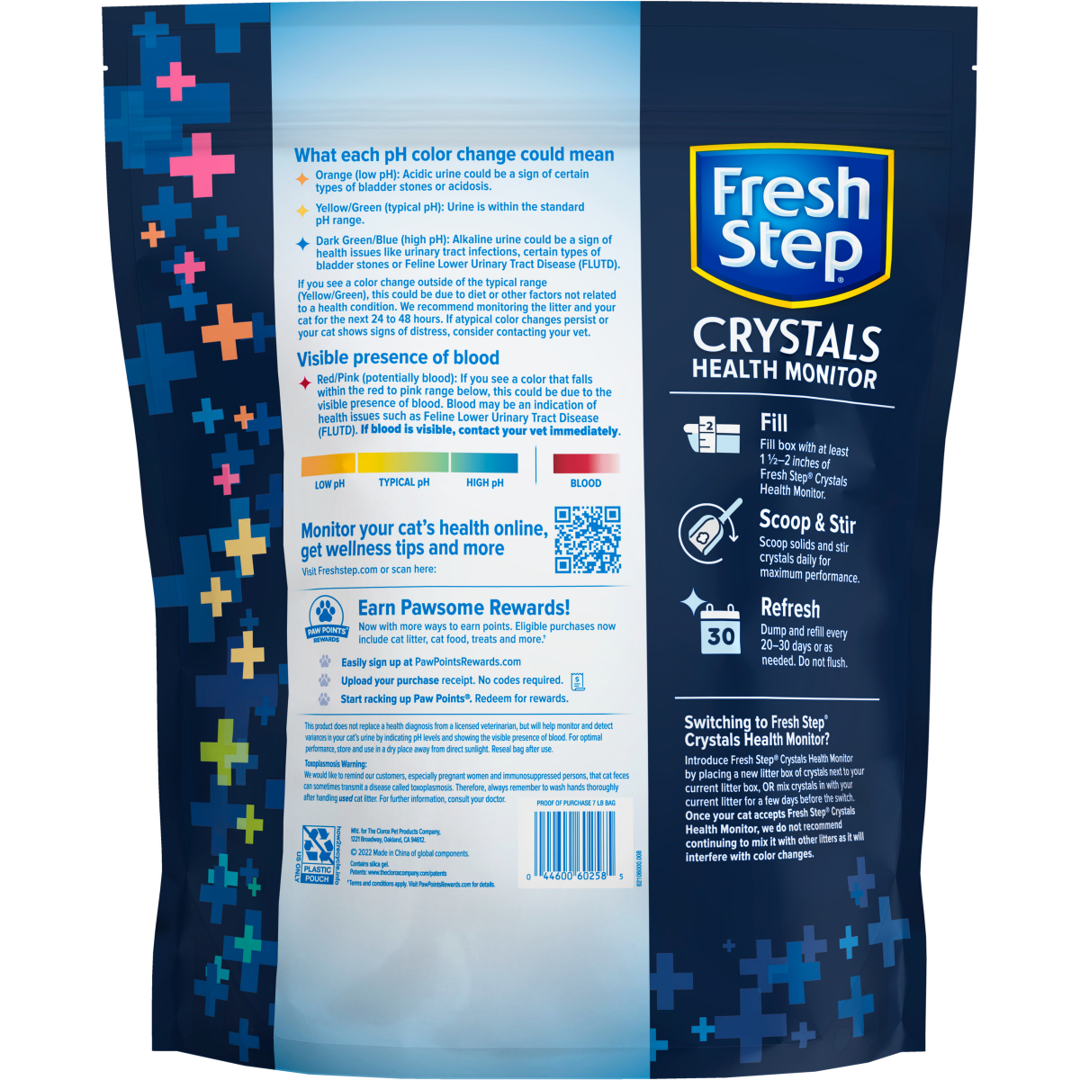 slide 4 of 8, Fresh Step Crystals Health Monitoring Litter, Unscented, 7 Pounds, 7 lb