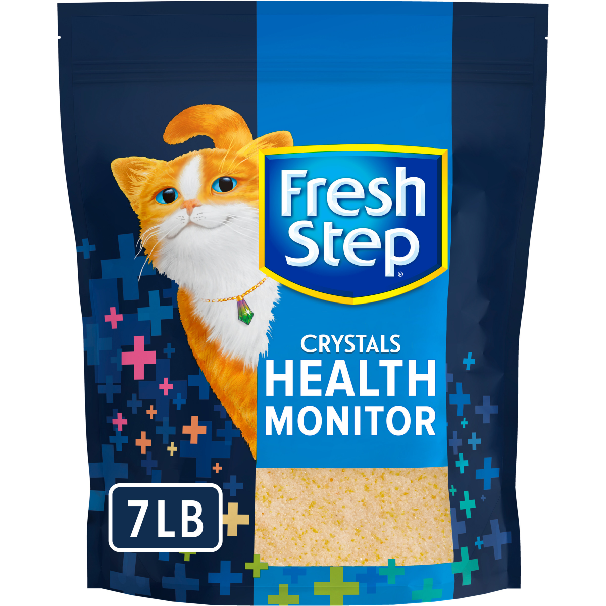 slide 1 of 8, Fresh Step Crystals Health Monitoring Litter, Unscented, 7 Pounds, 7 lb