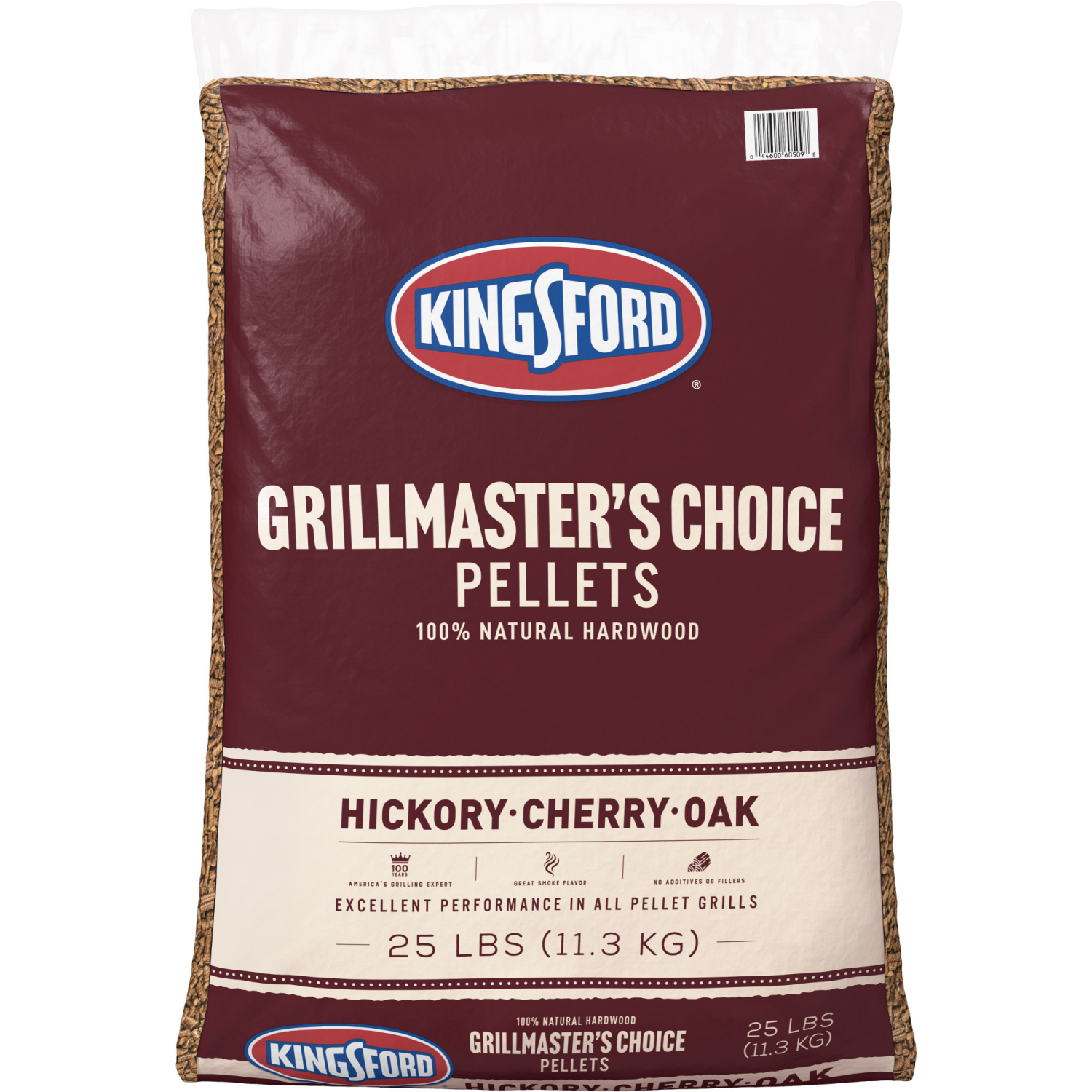 slide 4 of 5, Kingsford Natural Hardwood Blend Pellets Grillmasters Choice Hickory Cherry and Oak, 25 lb