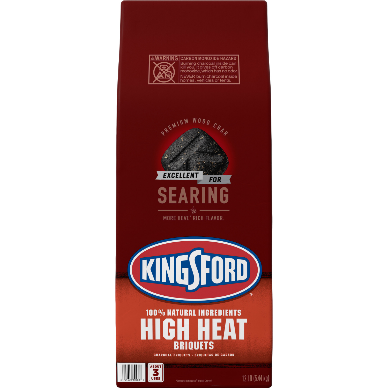 slide 4 of 5, Kingsford High Heat Briquettes Charcoal Briquettes, 12 lb