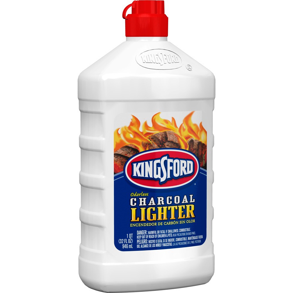 slide 4 of 5, Kingsford Odorless Charcoal Lighter Fluid, 32 oz