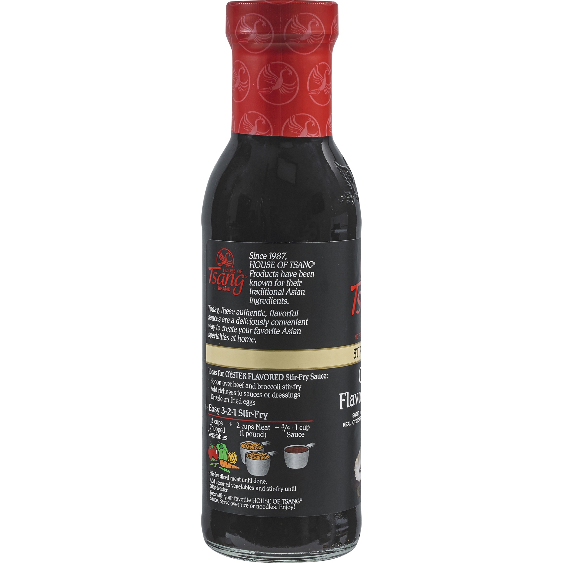 slide 4 of 6, House of Tsang Oyster Flavored Stir-Fry Sauce 12.4 oz. Bottle, 12.4 oz