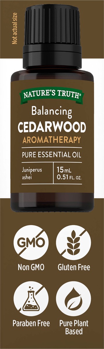 slide 6 of 7, Nature's Truth Balancing Cedarwood Pure Essential Oil 0.51 fl oz, 0.33 fl oz