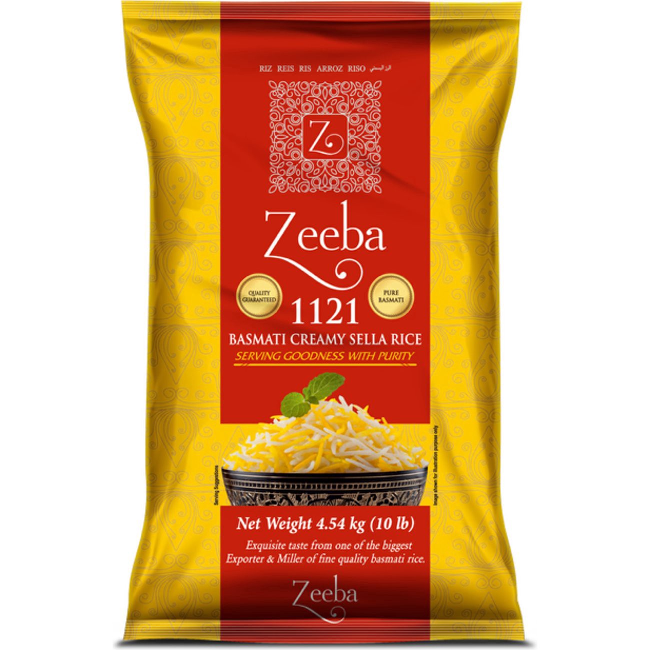 slide 1 of 1, Zeeba Creamy Sella Basmati Rice, 10 lb