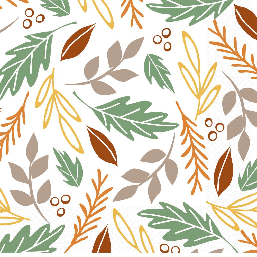 slide 1 of 1, Unique Harvest Garden Beverage Napkins, 16 ct