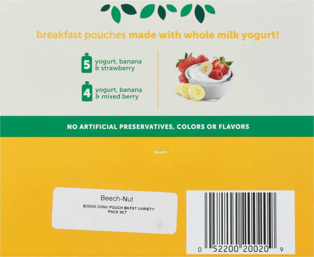 slide 5 of 9, Beech-Nut Toddler Stage 4 Breakfast Yogurt, Banana & Strawberry/Yogurt, Banana & Mixed Berry 9 - 3.5 oz Each, 9 ct