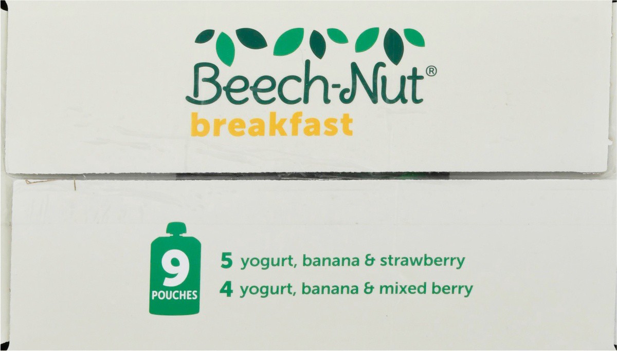 slide 3 of 9, Beech-Nut Toddler Stage 4 Breakfast Yogurt, Banana & Strawberry/Yogurt, Banana & Mixed Berry 9 - 3.5 oz Each, 9 ct