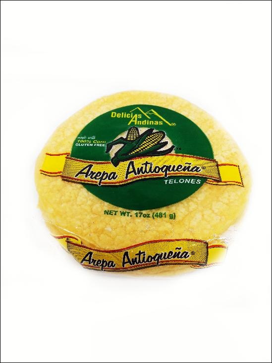 slide 1 of 1, Delicias Andinas Arepa Antioquena, 17 oz