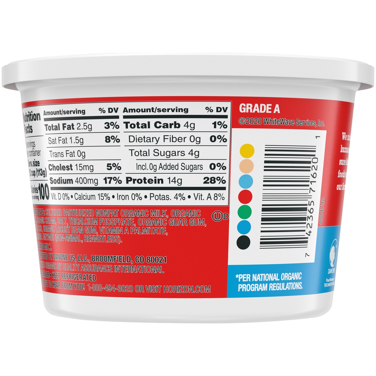 slide 7 of 9, Horizon Organic Low Fat Cottage Cheese, 16 oz. Tub, 16 oz