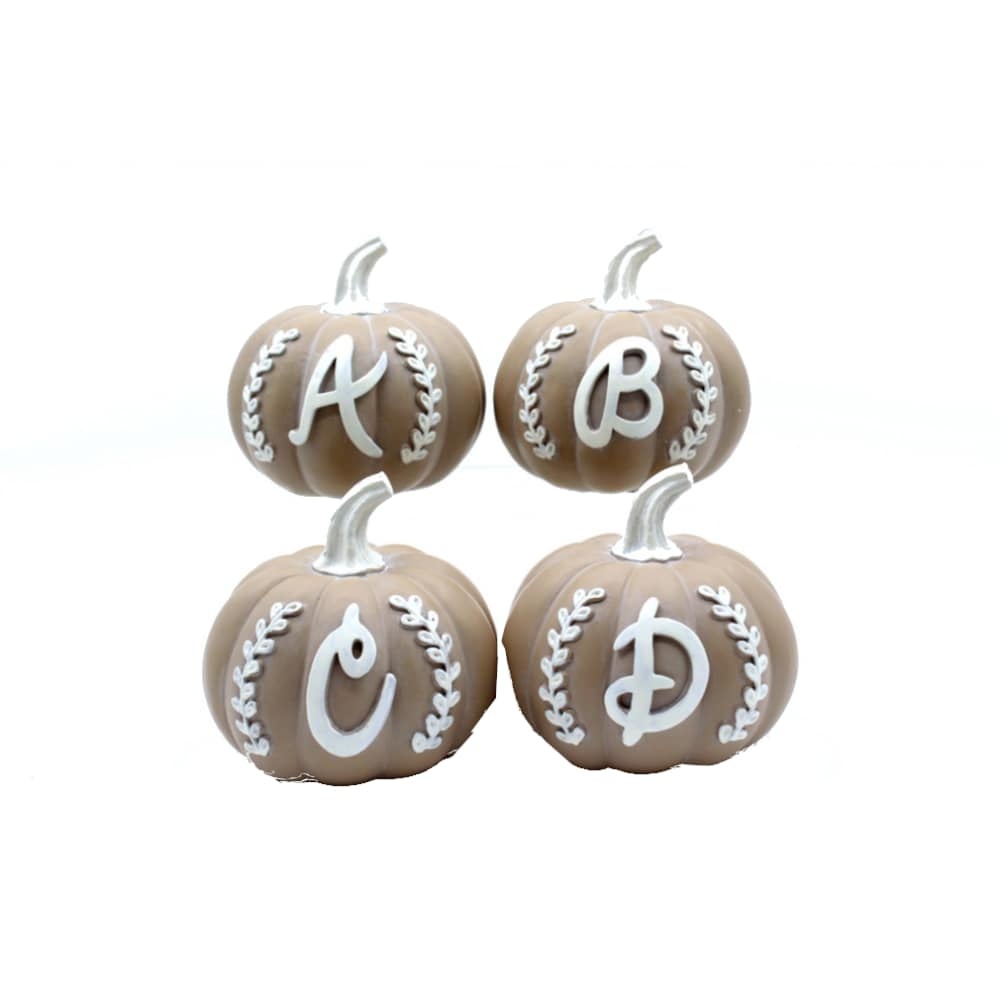 slide 1 of 1, Holiday Home Monogram Pumpkins (Abcd), 4.5 in