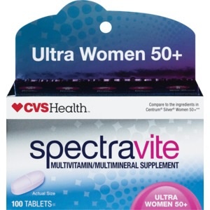 slide 1 of 1, CVS Health Spectravite Ultra Women's 50+ Multivitamin Tablets, 100 ct