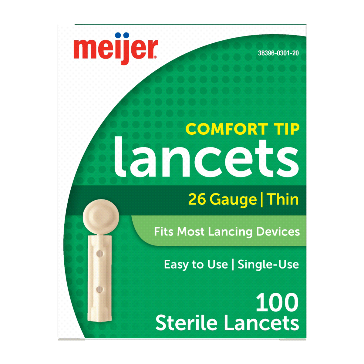 slide 1 of 21, Meijer Lancets, 26 Gauge, 100 ct