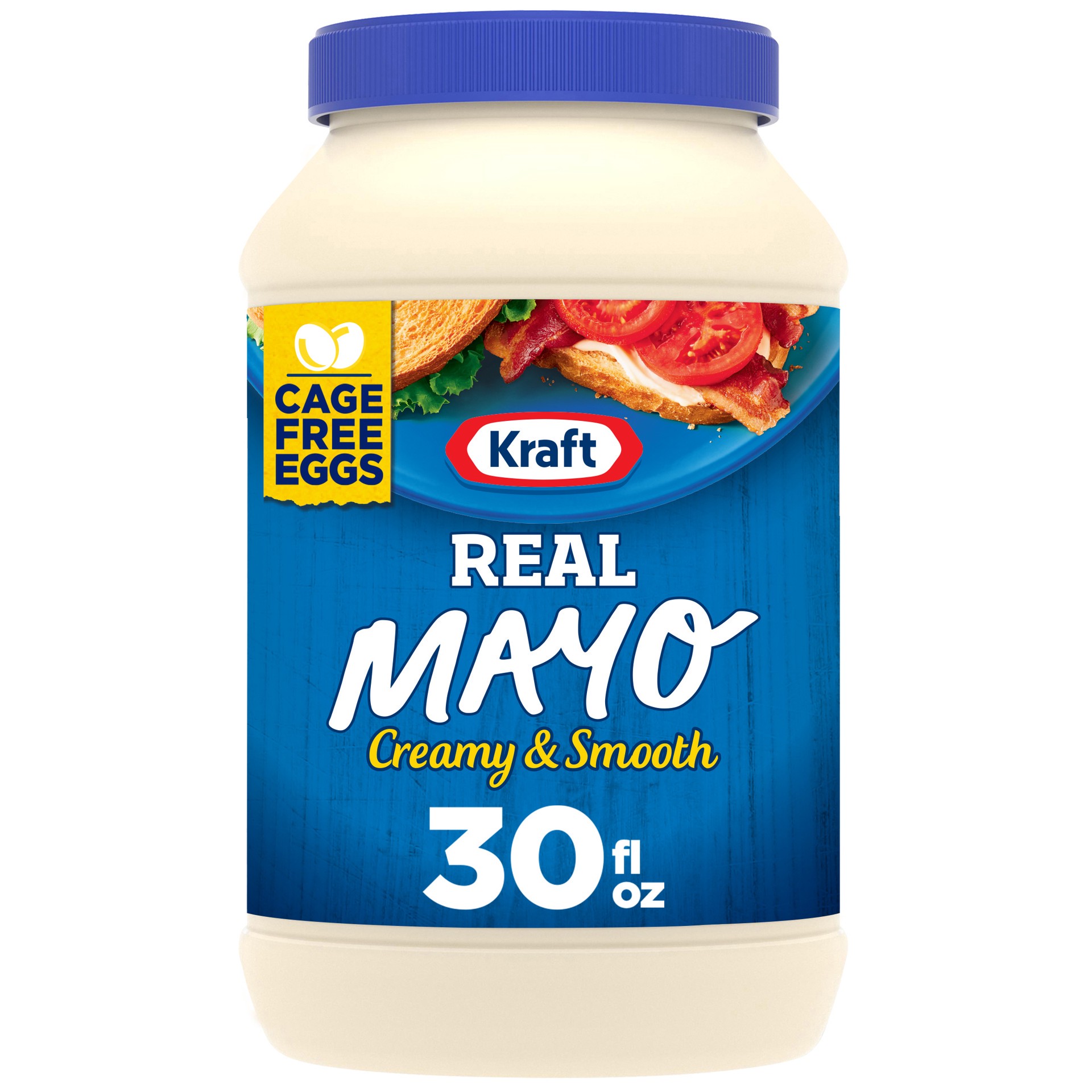 slide 1 of 5, Kraft Real Mayo Creamy & Smooth Mayonnaise, for a Keto and Low Carb Lifestyle, 30 fl oz Jar, 30 fl oz