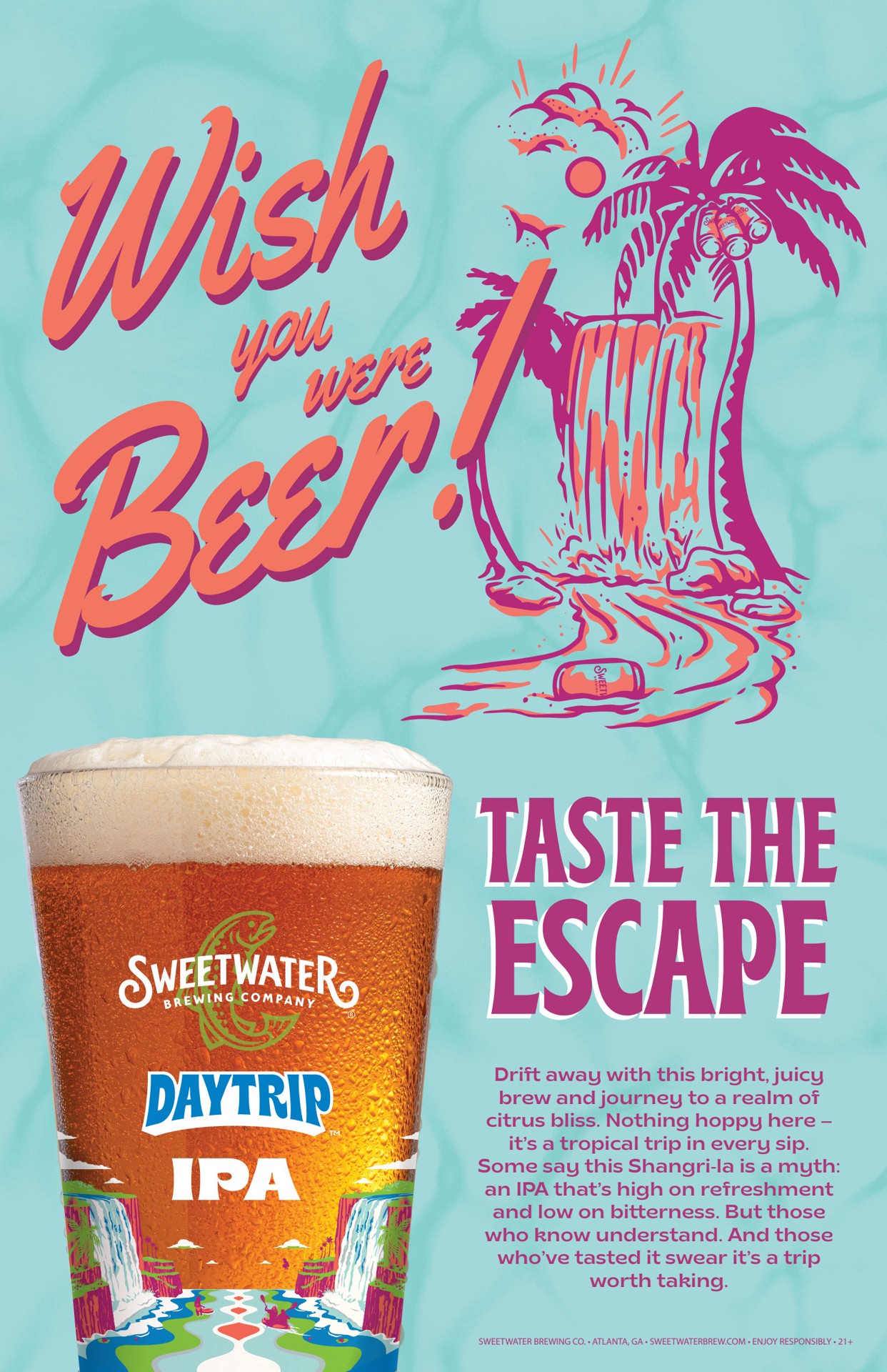 slide 3 of 4, SweetWater Brewing Company DayTrip IPA Beer 12 - 12 oz Cans, 12 ct