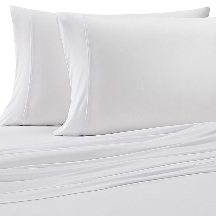 slide 1 of 1, Purple Solid Viscose Made From Bamboo Full/Queen Sheet Set - White, 1 ct