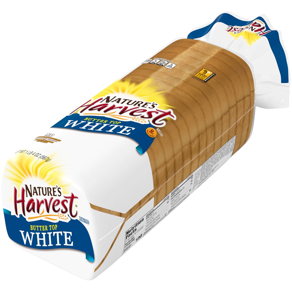 slide 3 of 9, Nature's Harvest Buttertop White Bread, 20 oz