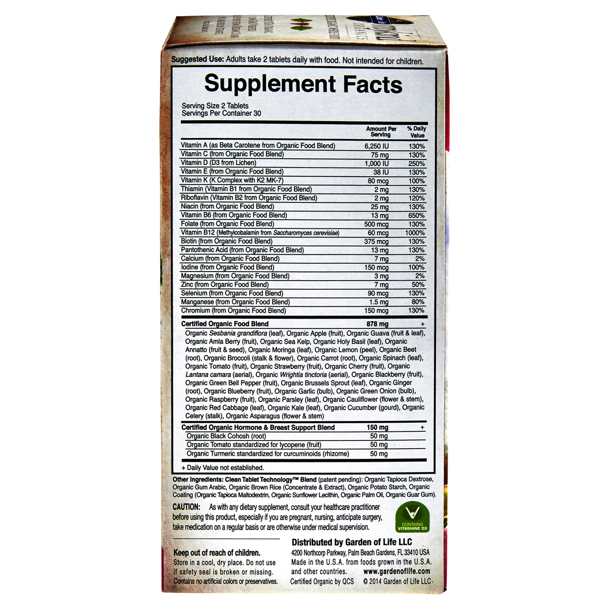 slide 2 of 2, Garden of Life My Kind Organics Womens 40+ Multivitamin, 60 ct