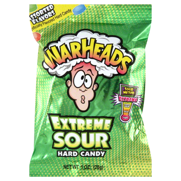slide 1 of 1, Warheads Extreme Sour Hard Candy, 1 oz